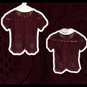 Revamped lace velvet shirt